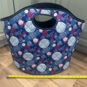 cinda b large quilt soft sided tote, new - unused